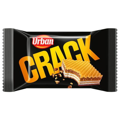 URBAN Crack, Napolitană umplută cu cremă și parțial învelită cu glazură 25 g