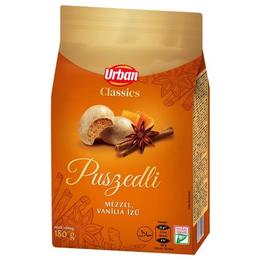 URBAN Classics Mini prăjiturele pufoase cu gust de vanilie și miere 180 g 